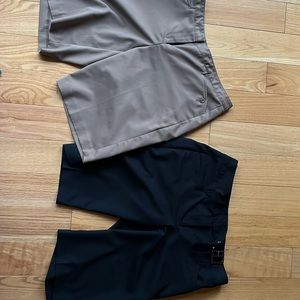 2 izod Bermuda shorts black is cool FX and beige is Perform x size 8